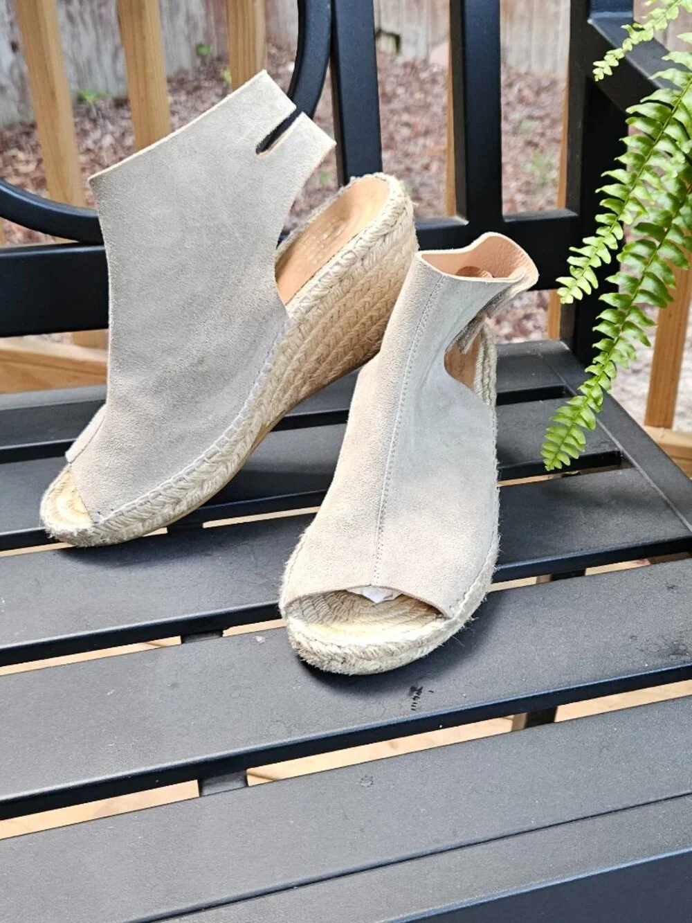 MOND Suede wedges espadrilles Sz 38 EU 7.5 US
